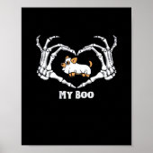 Poster Mon Costume Boo Chihuahua Avec Mains Coeurs Squele (Devant)