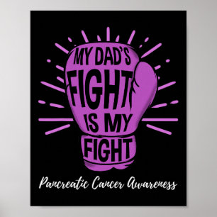Poster Mon Dads combat est mon combat cancer pancréatique