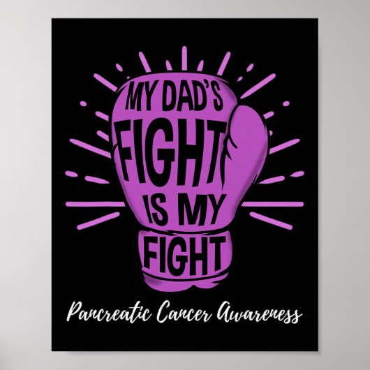 Poster Mon Dads combat est mon combat cancer pancréatique (Devant)