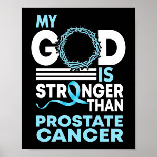 Poster Mon Dieu Est Plus Fort Que Le Cancer De La Prostat