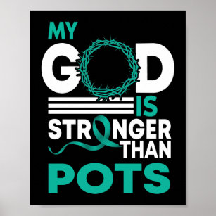 Poster Mon Dieu est plus fort que le ruban de sensibilisa
