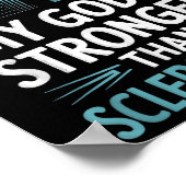 Poster Mon Dieu Est Plus Fort Que Le Scléroderme (Coin)