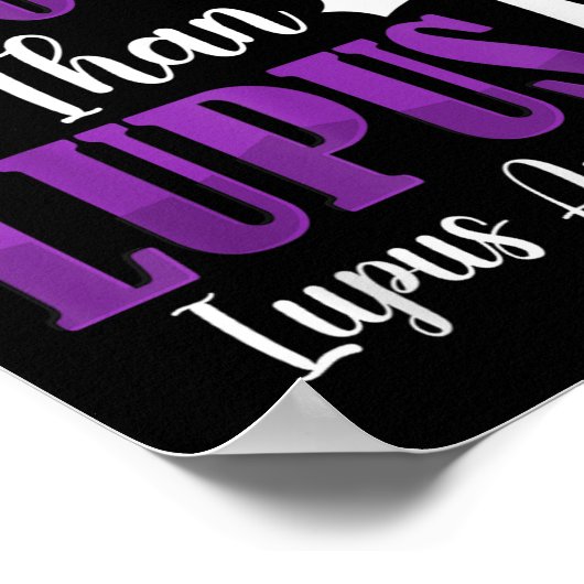 Poster Mon Dieu Est Plus Fort Que Lupus Violet Ribbon Lup (Coin)