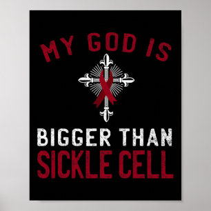 Poster Mon Dieu Est Plus Gros Que Le Ruban De Sensibilisa