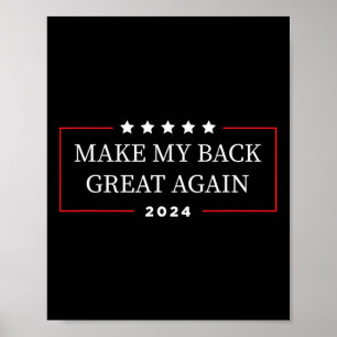 Poster Mon dos grand encore 2024 - Drôle Trump blessure R