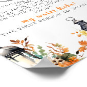 Poster MON EAU A BRISÉ Baby shower Jeu Un Peu Citrouille (Coin)