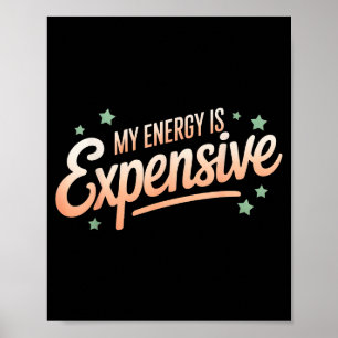 Poster Mon Énergie Est Chère Rétro Esthétique Empowering