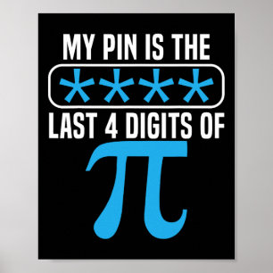 Poster Mon Épingle Est Le Dernier 4 Chiffres De Pi Jour M