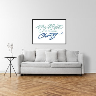 Poster Mon espoir est trouvé dans la main du Christ Lettr