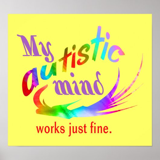 Poster Mon esprit autistique (Devant)