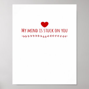 Poster Mon esprit est fixé sur vous Conception d'amour ré
