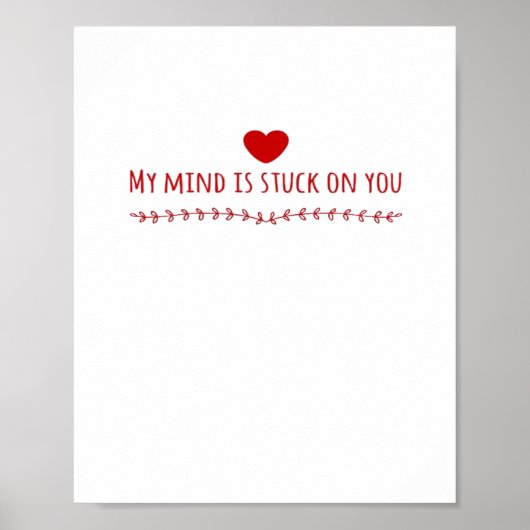 Poster Mon esprit est fixé sur vous Conception d'amour ré (Devant)