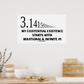 Poster Mon Existence Existentielle Commence Par Un Pi Irr (Cuisine)
