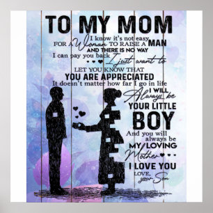 Poster Mon fils à ma mère cadeau   Belle cadeau de vacanc