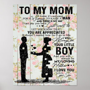 Poster Mon Fils À Maman Cadeau Pour Maman, Maman Idée Cad