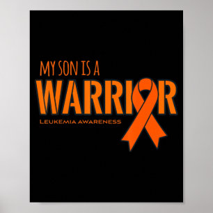 Poster Mon fils est un guerrier Leucémie Cancer Sensibili
