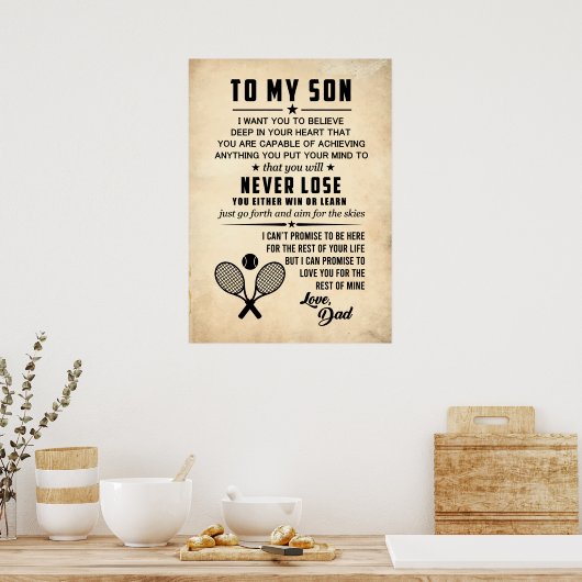 Poster Mon Fils Je T'Aime (Cuisine)