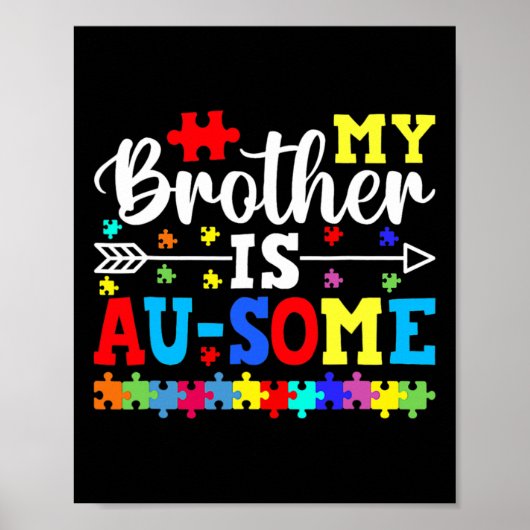 Poster Mon Frère Est Au Frère Sensibilisation sur l'autis (Devant)