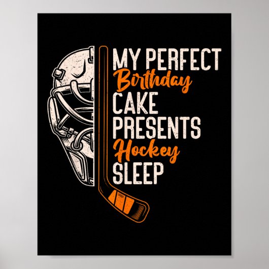 Poster Mon gâteau d'anniversaire parfait présente le hock (Devant)