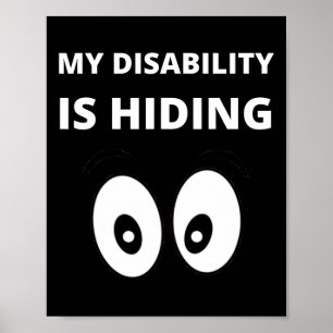 Poster Mon handicap cache la sensibilisation aux incapaci