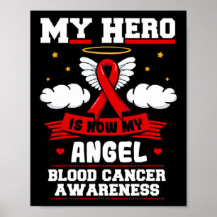 Poster Mon Héros Est Maintenant Mon Ange Sang Cancer Nuag