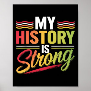 Poster Mon histoire est forte Mois noir Afro-Américain