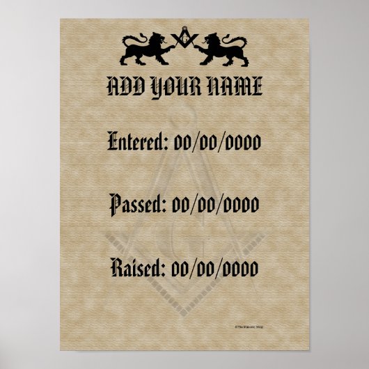 Poster Mon histoire masonique (Devant)