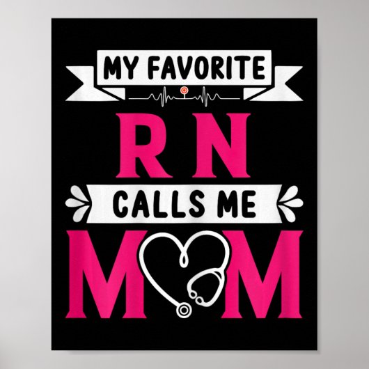 Poster Mon Infirmière Rn Préférée M'Appelle Maman Mothe (Devant)