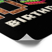 Poster Mon jeu pixel de 10 ans d'anniversaire 10 Gâteau G (Coin)