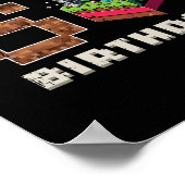 Poster Mon jeu pixel de 6 ans vidéo gâteau anniversaire g (Coin)