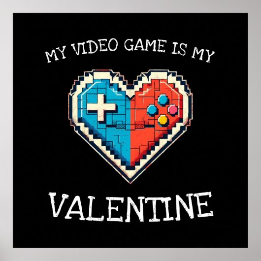 Poster Mon jeu vidéo est mon Valentin (Devant)