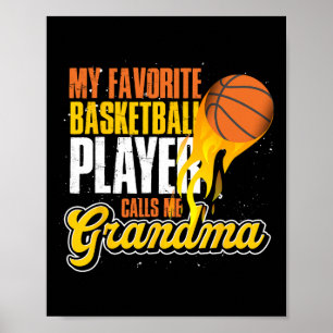 Poster Mon Joueur Bysketbyll Favori M'Appelle Grandma Bys