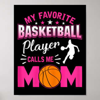 Poster Mon Joueur Bysketbyll Favori M'Appelle Maman 3