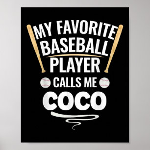 Poster Mon Joueur De Baseball Préféré M'Appelle Coco