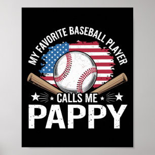Poster Mon Joueur De Baseball Préféré M'appelle Pappy Usa