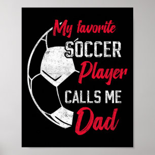 Poster Mon Joueur De Football Favori M'appelle Papa Drôle