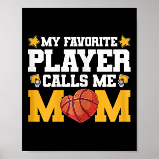 Poster Mon Joueur favori Appelez-moi Maman Bysketbyll Mèr