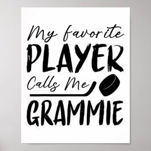Poster Mon Joueur Favori M'appelle Grammie Joueur De Hock