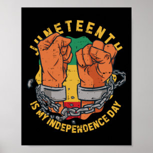 Poster Mon Jour de l'Indépendance Histoire noire Afro-cen