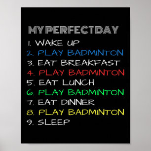 Poster Mon jour parfait Dminton Cool drôle