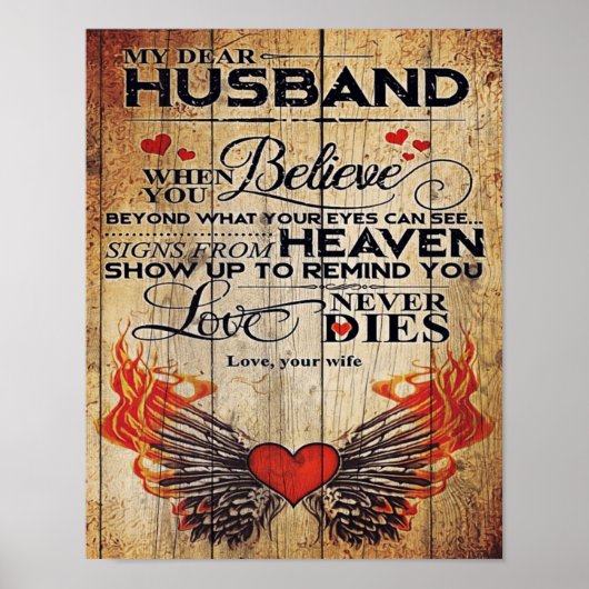 Poster Mon mari cadeau d'anniversaire | Lettre Pour Mari  (Devant)