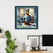 Poster Mon médecin est un canard en queue de paille (Bureau à domicile)