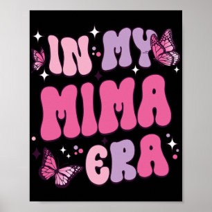 Poster Mon Mima Era Funny Papillon Super Retro Mères D
