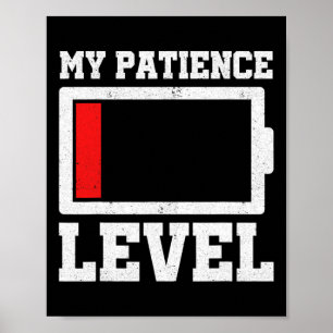 Poster Mon niveau de patience a épuisé la sensibilisation