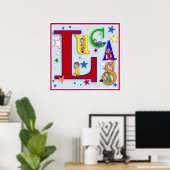 Poster Mon nom - "Lucas" Imprimer (Bureau à domicile)