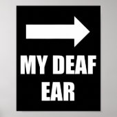 Poster Mon Oreille Gauche Sourde Oreille Est Sourde Sensi (Devant)