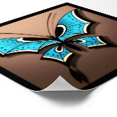 Poster Mon papillon bleu (Coin)