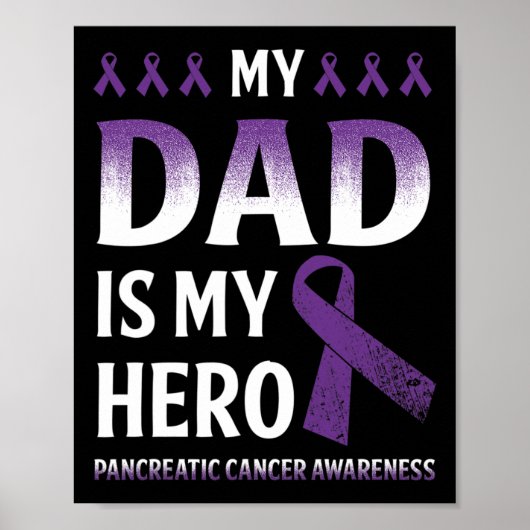 Poster Mon Père Est Mon Héros Cancer Pancréatique (Devant)