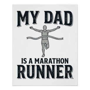 Poster Mon père est un coureur de marathon Vintage Shirt