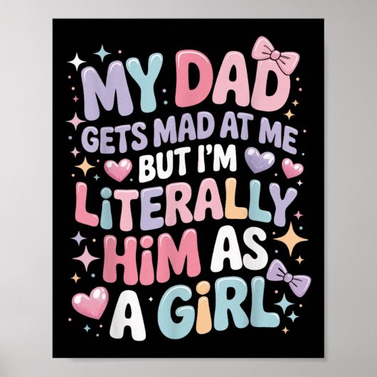 Poster Mon Père Se Frappe De Moi, Mais Je ' ; M Lui Co (Devant)